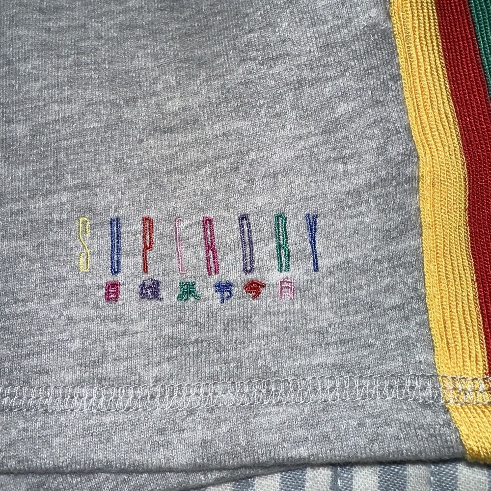 SUPERDRY CO  Rainbow Short Shorts Size 12 Gray  Carly Carnival - Picture 3 of 12